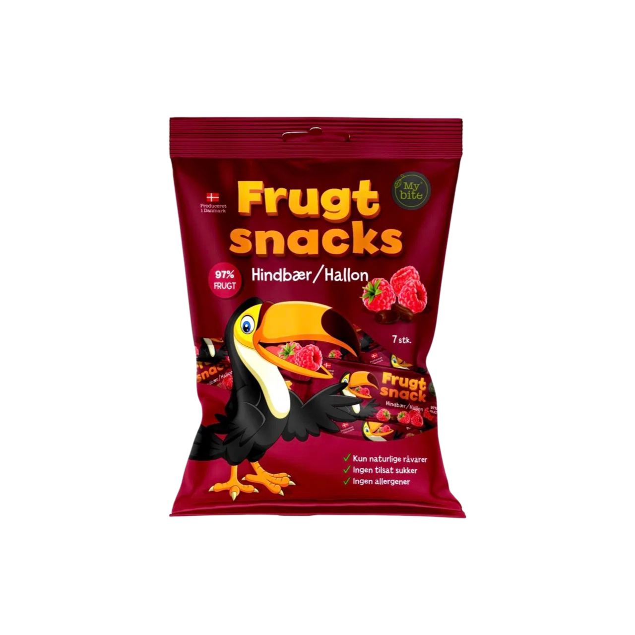 Frukt Snacks Mybite Hallon 36 x 100 g